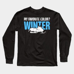 Winter - Funny Snowmobile Design Long Sleeve T-Shirt